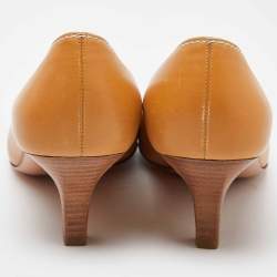 Pre Owned Salvatore Ferragamo Beige Leather Fresia Pumps Size 36