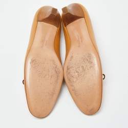 Pre Owned Salvatore Ferragamo Beige Leather Fresia Pumps Size 36