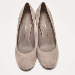 Salvatore Ferragamo Grey Suede Lucca Pumps Size 37