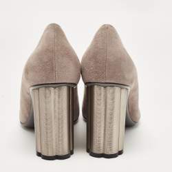 Salvatore Ferragamo Grey Suede Lucca Pumps Size 37