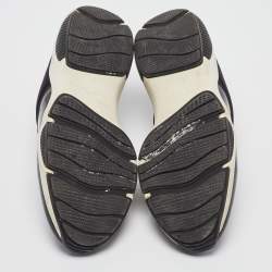 Pre Owned Salvatore Ferragamo Black Nylon Slip On Sneakers Size 38
