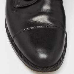 Pre Owned Salvatore Ferragamo Black Leather  Buckle Oxford Size 44