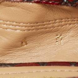 Salvatore Ferragamo Brown Crocodile Gancini Loafer Pumps Size 36.5