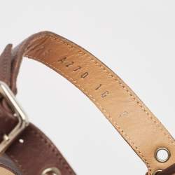 Salvatore Ferragamo Brown Leather Eyelet Embellished Wedge Sandals Size 40.5 