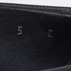 Pre Owned Salvatore Ferragamo Beige/Black Leather and Patent Leather Ballerina Flats Size 35.5