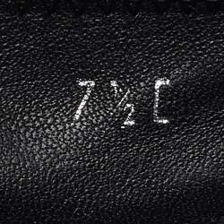 Pre Owned Salvatore Ferragamo Black Leather Vara Bow Ballet Flats Size 38