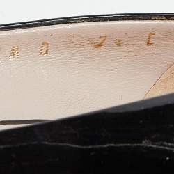 Salvatore Ferragamo Black Patent Leather Pumps Size 37.5