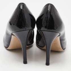 Salvatore Ferragamo Black Patent Leather Pumps Size 37.5