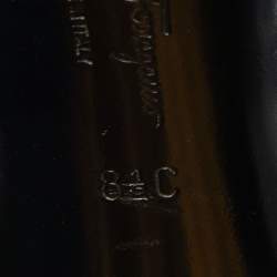 مملوكة مسبقًا Salvatore Ferragamo Black Satin Ankle Strap Block Heel Sandals Size 39