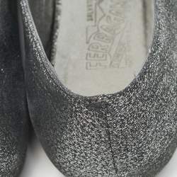 Salvatore Ferragamo Metallic Suede Regale Ballet Flats Size 41.5