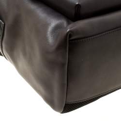 Salvatore Ferragamo Black Firenze Glow Leather Backpack 