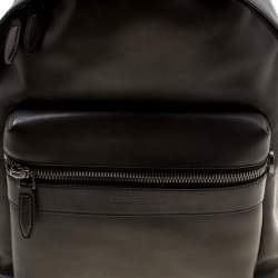 Salvatore Ferragamo Black Firenze Glow Leather Backpack 