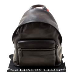 Salvatore Ferragamo Black Firenze Glow Leather Backpack 