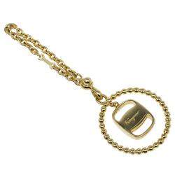 Salvatore Ferragamo Gold Pendant Keyring