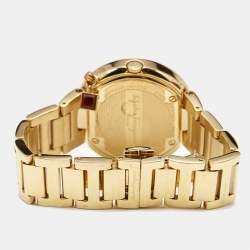 Pre Owned Salvatore Ferragamo White Rose Gold Plated Stainless Steel Gancino FF5020013 Women's Wristwatch 36 mm