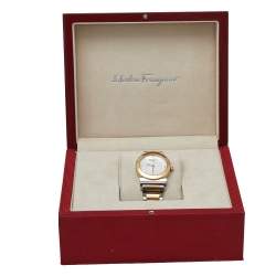 مملوكة مسبقًا ساعة يد نسائية سالفاتوري فيراغامو "غراند مايزون أف جي2" ستانلس ستيل لونين و صدف 33 مم