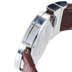 مملوكة مسبقًا ساعة يد نسائية سالفاتوري فيراغامو غراند ميزون أف72 جلد ستانلس ستيل فضي 30 مم