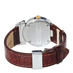 مملوكة مسبقًا ساعة يد نسائية سالفاتوري فيراغامو غراند ميزون أف72 جلد ستانلس ستيل فضي 30 مم