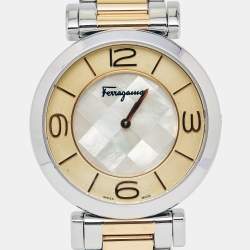 مملوكة مسبقًا ساعة يد نسائية سالفاتوري فيراغامو غانتشينو FG3060014  ستانلس ستيل لونين صدف  39 مم