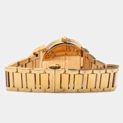Pre Owned Salvatore Ferragamo Mother Of Pearl Gold Plated Stainless Steel Grande Maison FG2 Women's Wristwatch 33 mm