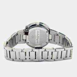 Pre Owned Salvatore Ferragamo Silver Stainless Steel Gancino F64 Women's Wristwatch 36 mm