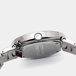 Pre Owned Salvatore Ferragamo Silver Stainless Steel Gancino F64 Women's Wristwatch 36 mm