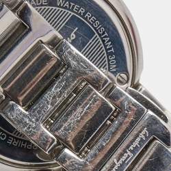 Pre Owned Salvatore Ferragamo Silver Stainless Steel Gancino F64 Women's Wristwatch 36 mm