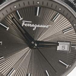 Pre Owned Salvatore Ferragamo Brown Stainless Steel 1898 FF3 Women's Wristwatch 33 mm
