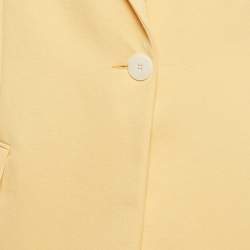 Sandro Yellow Crepe Single Breasted Shorts Suit S