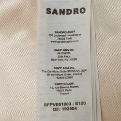 Sandro Yellow Crepe Single Breasted Shorts Suit S