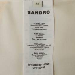 Sandro Yellow Crepe Single Breasted Shorts Suit S
