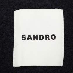 Sandro Navy Blue/Cream Tweed Jacket S
