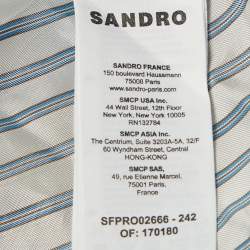 Sandro Grey Gabardine Mini Pleated Blazer Dress L