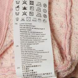 Pre Owned Sandro Pink Patterned Knit Sleeveless Crop Top M