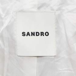 Sandro Beige Wool Blend Single Breasted Blazer M