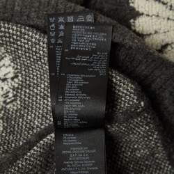 Sandro Grey Floral Intarsia Knit Sweater L