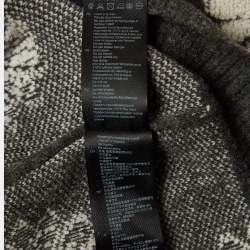 Sandro Grey Floral Intarsia Knit Sweater L