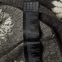 Sandro Grey Floral Intarsia Knit Sweater L