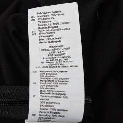 Pre Owned Sandro Black Jersey Backless Tailored Short Dress L