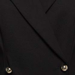 Pre Owned Sandro Black Jersey Backless Tailored Short Dress L