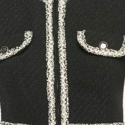 Sandro Black Lace Trim Tweed Ariela Playsuit S