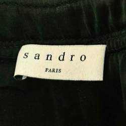 Sandro Black Lace Trim Tweed Ariela Playsuit S