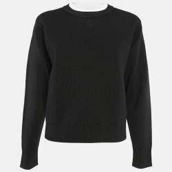 Sandro Black Wool Blend Crew Neck Jumper S