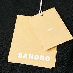 Sandro Black Wool Blend Crew Neck Jumper S