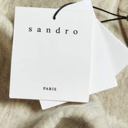 Sandro Grey Embroidered Jersey Top and Trackpants Set L