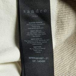 Sandro Grey Embroidered Jersey Top and Trackpants Set L
