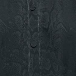 Sandro Black Snake Textured Viscose Playsuit S