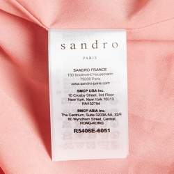 Sandro Pink Gavin Lace Puff Sleeve Mini Dress M