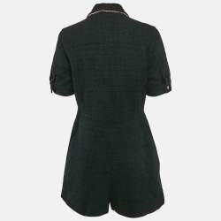 Sandro Black Tweed Playsuit L