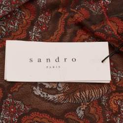 Sandro Brown Paisley Jacquard Shorts L